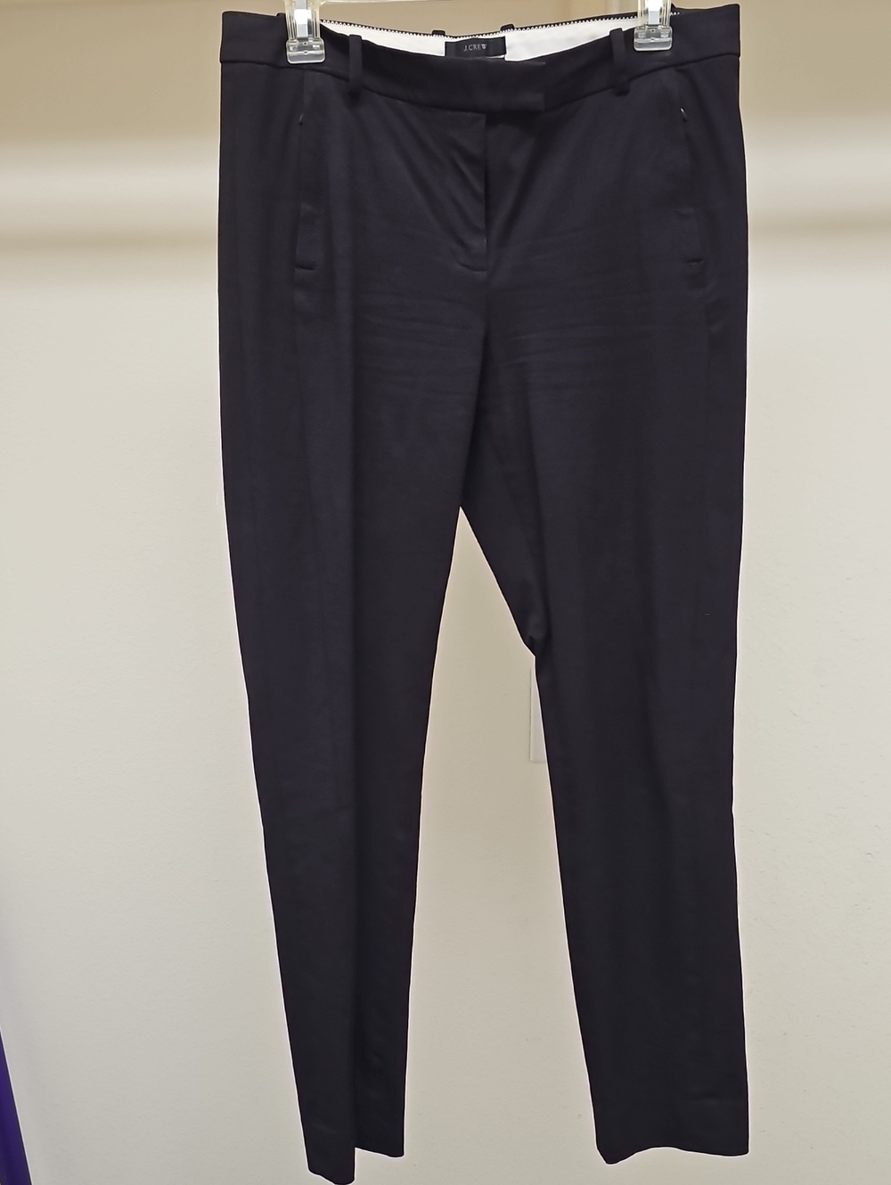 J. Crew Black Straight-Leg Tailored Pants